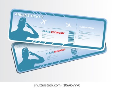 Airlines tickets - vector illustration