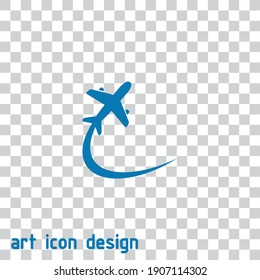 airlines vector icon on an abstract background