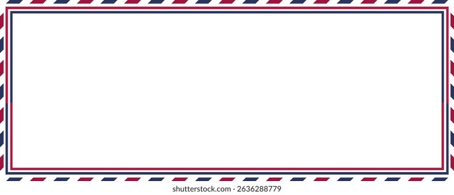 Airmail Border Red  Blue Frame for Postcards with Invitations, and Letters.