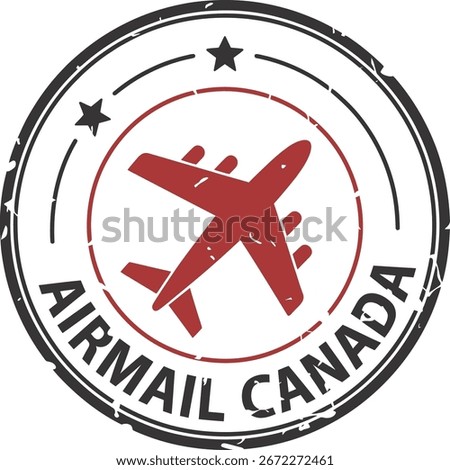 Airmail Canada grunge stamp vector