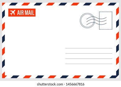 Airmail Envelope Border - Vector Illustration.
