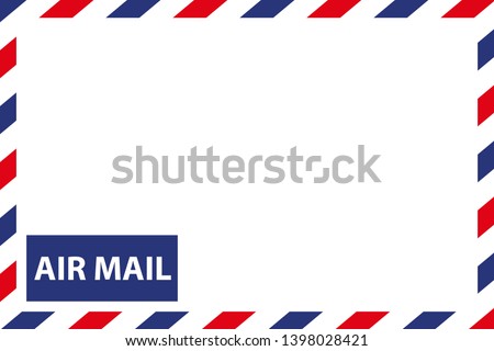 Airmail Envelope Border - Vector Illustration - Isolated On White Background