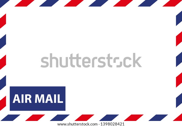 Airmail Envelope Border Vector Illustration Isolated Shutterstock