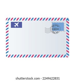 Luftpostumschlag mit Briefmarken