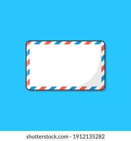 Luftpost Umschlag Vektorsymbol Illustration. Flat-Symbol nach dem Umschlag