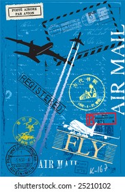 Airmail postage stamp