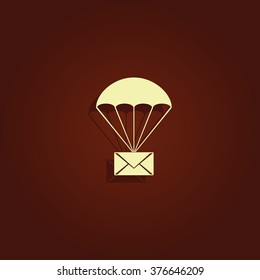 Airmail shipping delivery flat vector icon.