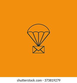 Airmail shipping delivery icon.