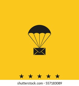 Airmail shipping delivery vector icon.