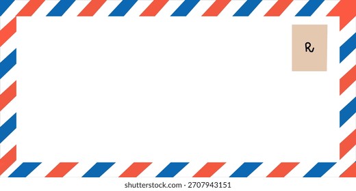 Rahmengrafik im Luftpoststil, Umschlagrahmengrafik