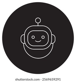AI-Robots icon, Shaping the Future of Intelligent Automation, Exploring Innovations and Applications in AI-Powered Robotics, vector