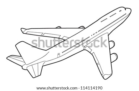 Airoplane, plane drawn line