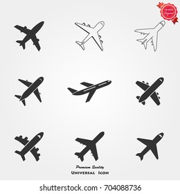 Airplan icons vector