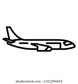 Airplance outline vector icon.