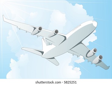 Airplane Stock Vector (Royalty Free) 5825251 | Shutterstock