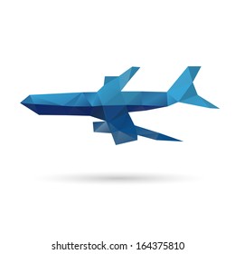 Airplane abstract isolated on a white backgrounds, vector illustration