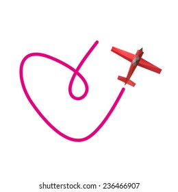 Airplane abstract isolated on a white backgrounds, vector illustration