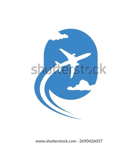 airplane abstract logo modern style