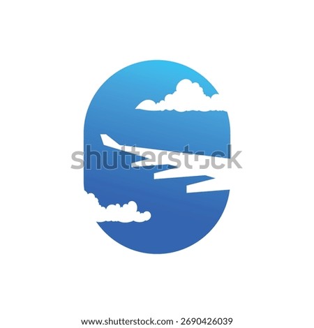 airplane abstract logo modern style