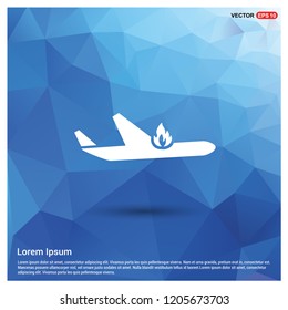Airplane accident icon - Free vector icon