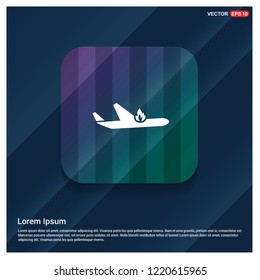 Airplane accident icon - Free vector icon