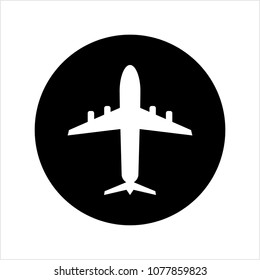 Airplane (Aeroplane) Icon Vector Art Illustration