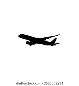 Avion ou Silhouette d'avion, peut utiliser pour le logo Gram, Illustration d'art, Pictogramme, Applications, Site web, ou élément de Création graphique. Illustration vectorielle