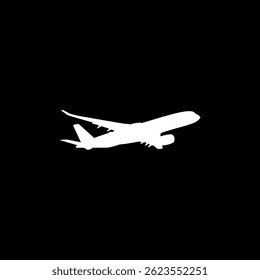 Avion ou Silhouette d'avion, peut utiliser pour le logo Gram, Illustration d'art, Pictogramme, Applications, Site web, ou élément de Création graphique. Illustration vectorielle