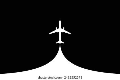 Airplane or aeroplane travel fly journey background