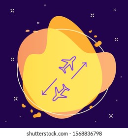 Airplane, air map. Icon illustration isolated vector sign symbol - Vector icon