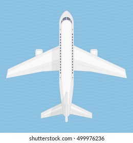 空気のベクター画像イラスト内の飛行機 上からの航空機のビュー 平面図からの平面 航空旅行のコンセプト 商品の輸送 のベクター画像素材 ロイヤリティフリー Shutterstock