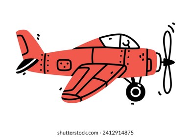 Airplane as Aircraft Flying in the Air Vector Illustration