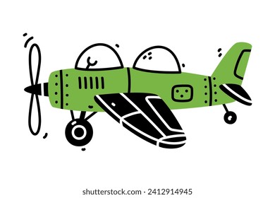 Avión como avión volando en la ilustración del vector de aire