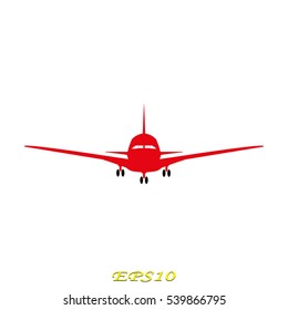 airplane, aircraft, icon, vector illustration EPS 10