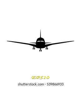 airplane, aircraft, icon, vector illustration EPS 10
