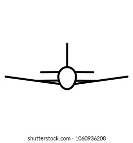 airplane aircraft plane flight mode icon logo vector template