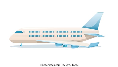 Airplane aircraft vehicle isolated vector illustration