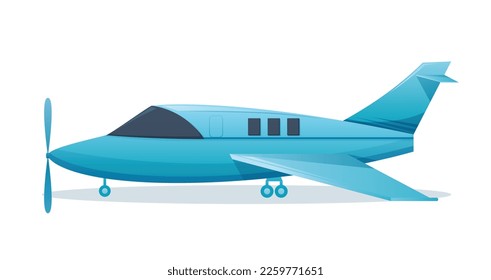 Airplane aircraft vehicle isolated vector illustration