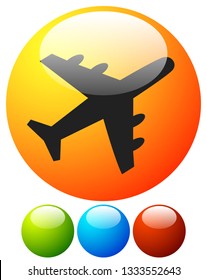 Airplane, airline, aircraft icon. Icon for flight themes