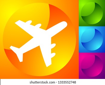 Airplane, airline, aircraft icon. Icon for flight themes