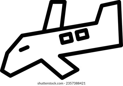 Airplane Airport Airship Outline Icon