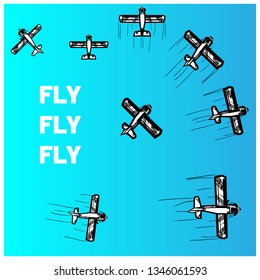 airplane in all directions