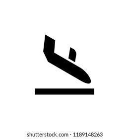 airplane arrival icon. airplane arrival vector illustration on white background for web and apps.