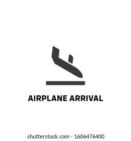 airplane arrival icon vector. airplane arrival sign on white background. airplane arrival icon for web and app