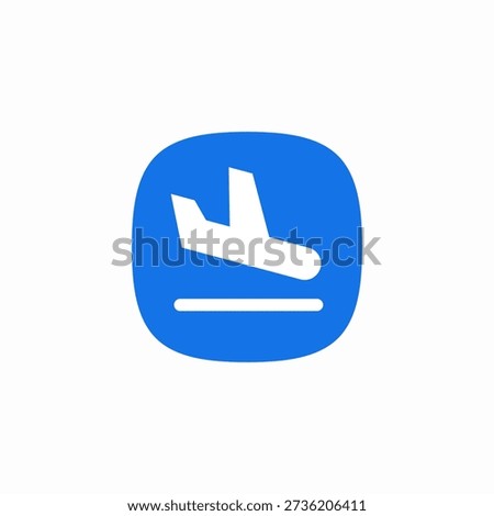 airplane arrivals icon sign vector