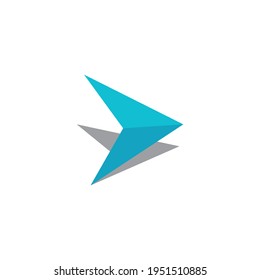 Airplane arrow colored icon. Vector illustration eps 10