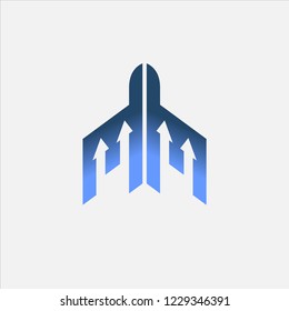 Airplane Arrow Logo