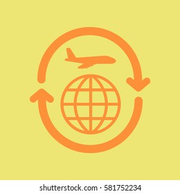 airplane arrows Planet