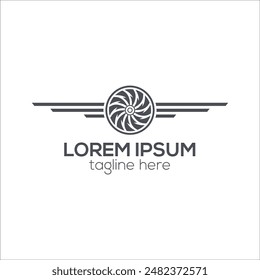 Airplane aviation abstract logo design concept vector template 