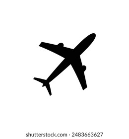 Icono plano de aviación de avión para App y Sitios web